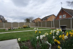 Natural Woodgrain In Concrete Posts